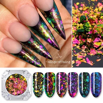

Chameleon Nail Glitter Sequins Flakes Irregular Palliette Tips Nail Pigment Powder Dust Nail Art Decorations DIY