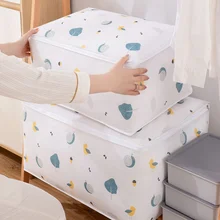 

PEVA Carttoon Large Capacity Clothes Storage Box And Closet Organizer For Blanket Bedding Comforter and Toys