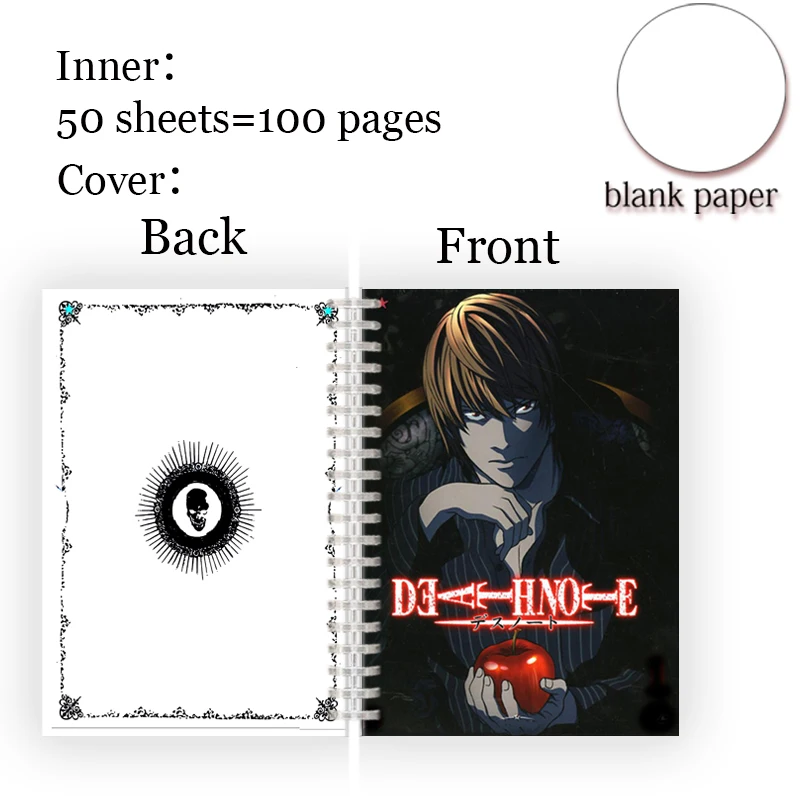 Cuscino Quadrato Death Note 28 Cm - Fodera In Cotone Con Imbottitura - Anime Manga - 3