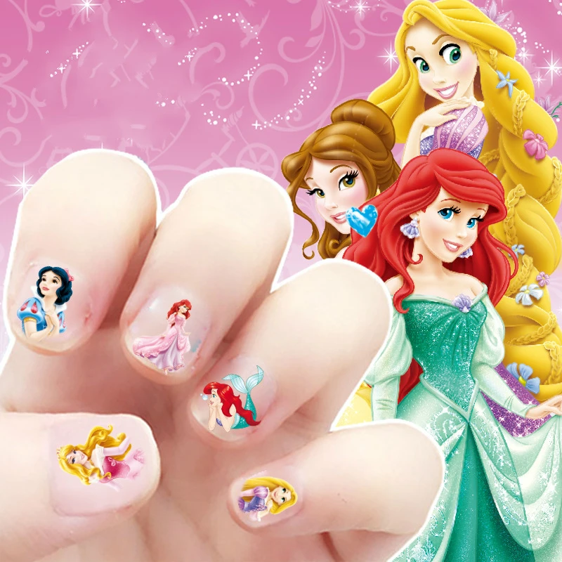 My Little Pony Unicorn Nail Sticker Children Baby Kids Makeup Toy Princess Elsa Anna Sofia Snow White Mickey Minnie Sticker Gift