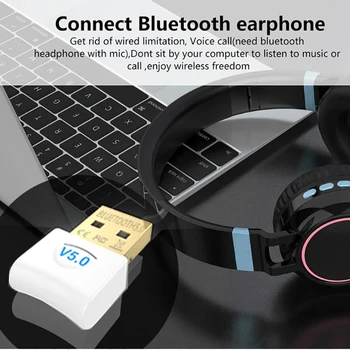 

USB Bluetooth Dongle Adapter 5.0 for PC Computer Speaker Wireless Mouse Headphone Bluetooth Music Audio Receiver Transmitter