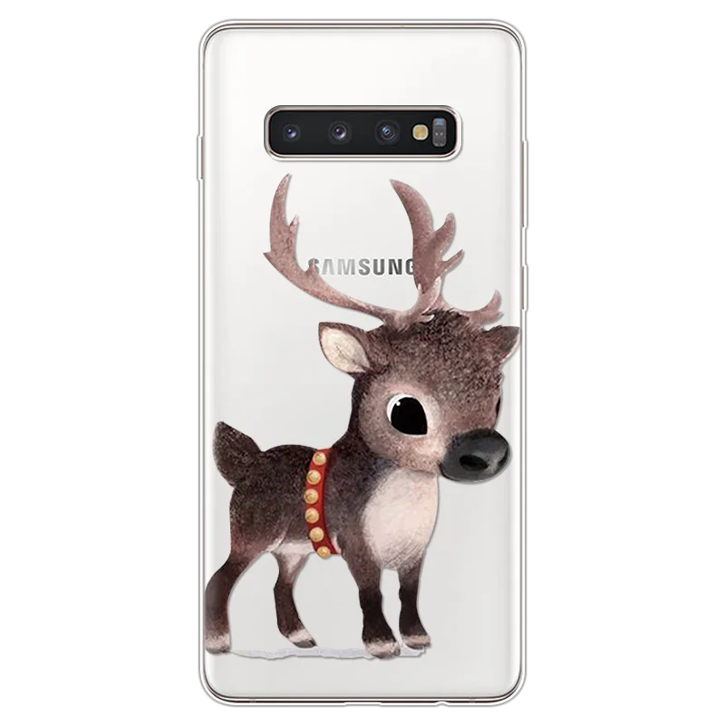 milu Веселый Рождественский подарок чехол для samsung Galaxy A50 A50S A40 A70 A80 A7 A9 A8 A6 плюс A5 A10S A10e олень милый чехол - Цвет: milu