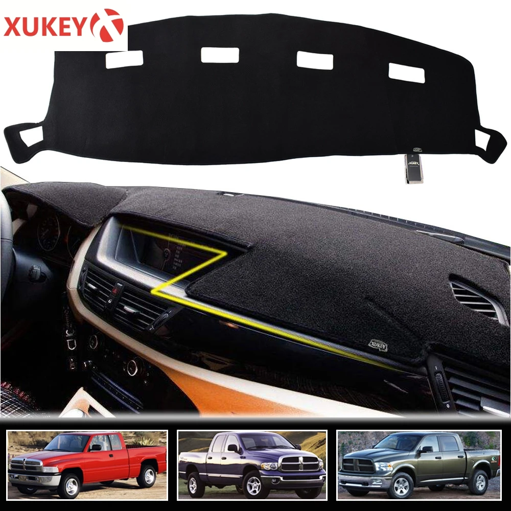 Autorder Dashboard Cover Mat for 2019-2023 2024 Dodge Ram 1500 2500 3500  Accessories Dash Cover Flannel Dash Mat Sunshade Glare UV Rays Protector
