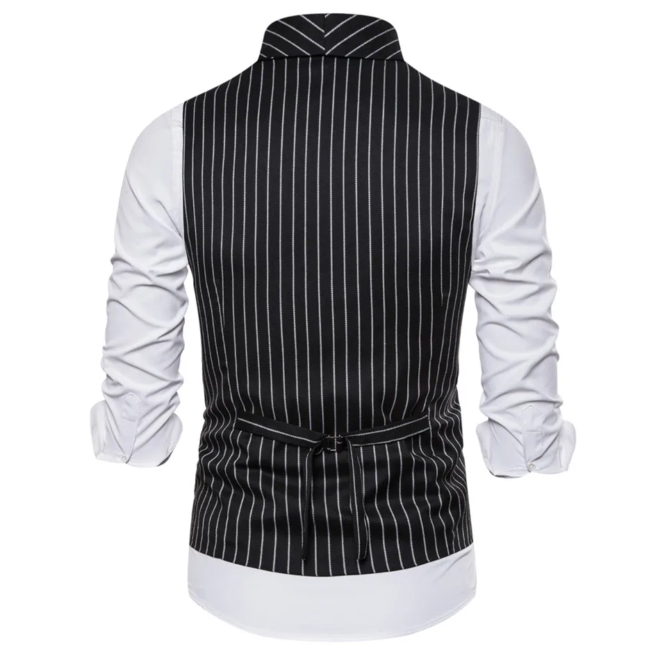 Британский стиль жилет для мужчин Slim Fit Мужские деловые костюмы жилеты Новое поступление елочка Свадебный костюм мужской жилет Homme