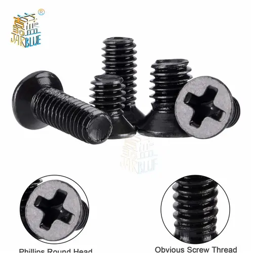 250Pcs/500Pcs M2 M2.5 M3 KM Screw Flat Head Phillips Screws Laptop Notebook Screws Set Kit for Computer Small Screw - Image 3