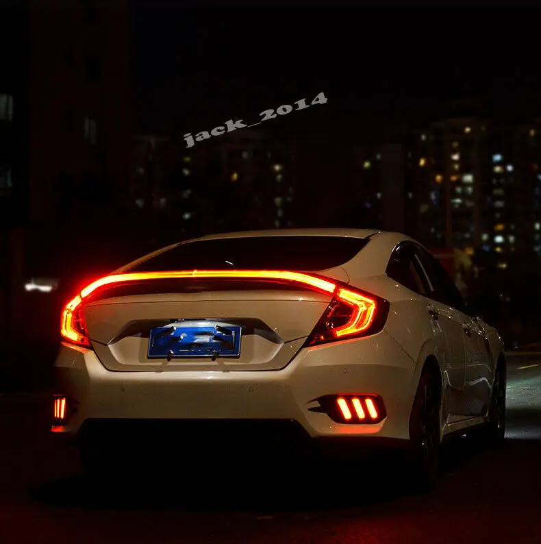 Для Honda Civic 10th светодиодный задний фонарь и задний фонарь для губ