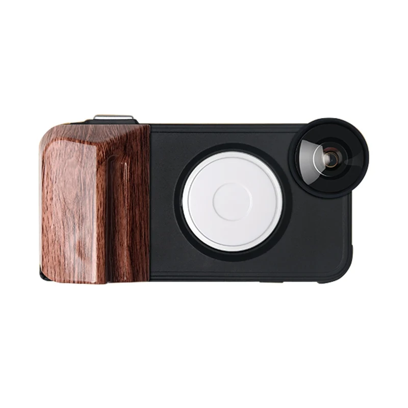 

180 Degree Fisheye Wide-angle Lens Phone Case For iPhone 8 7 6 Plus LED Warm and Cold Macro Fill light Protection Shell