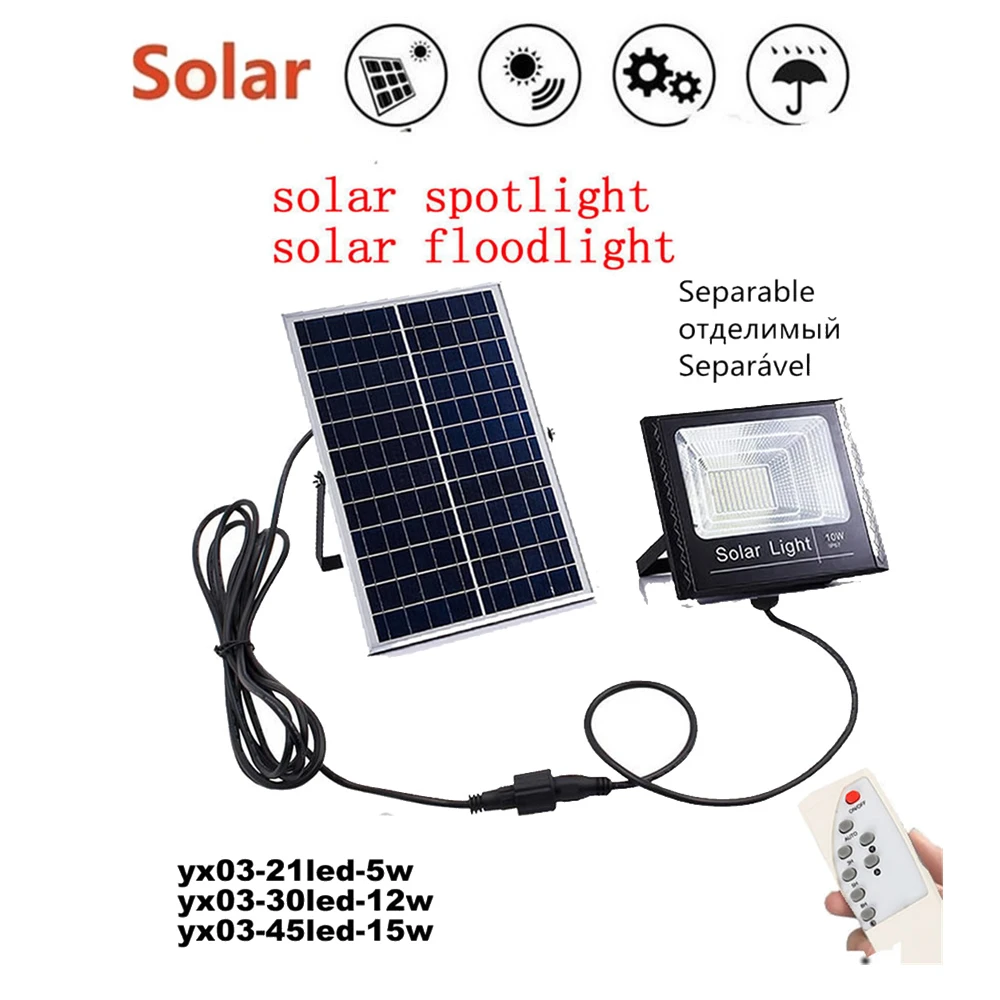 LED White Solar Separable Wall Light Powered Wireless light ip66 Waterproof for Garden remote timer split mount indoor hom | Лампы и