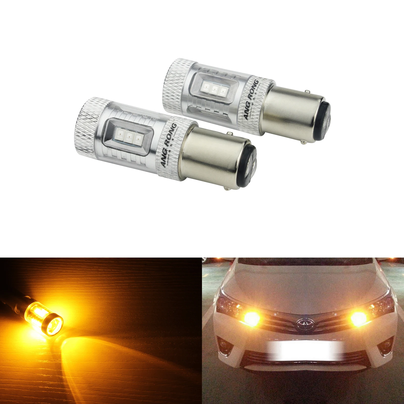 ANGRONG 2X BAY15D 1157 380 Подлинная 15 SMD светодиодный ная лампа боковой индикатор