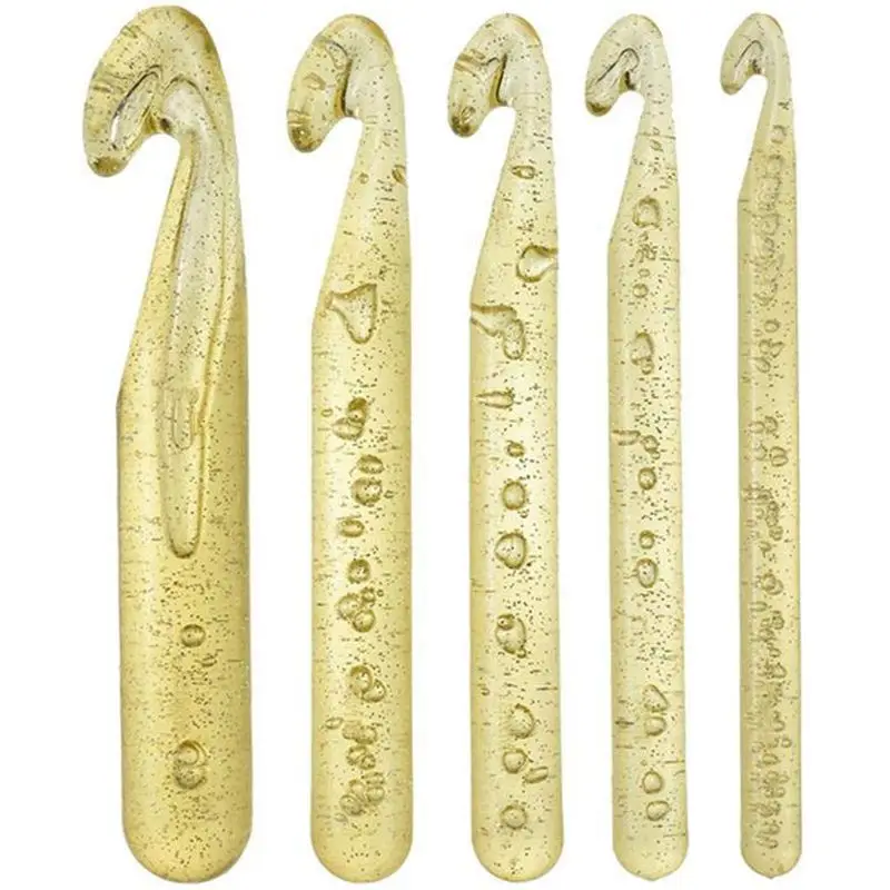 

5Pcs 12mm/15mm/18mm/20mm/25mm Huge Crochet Hooks Set Plastic Knitting Needles Kit DIY Yarn Sewing Craft Knitting Tool