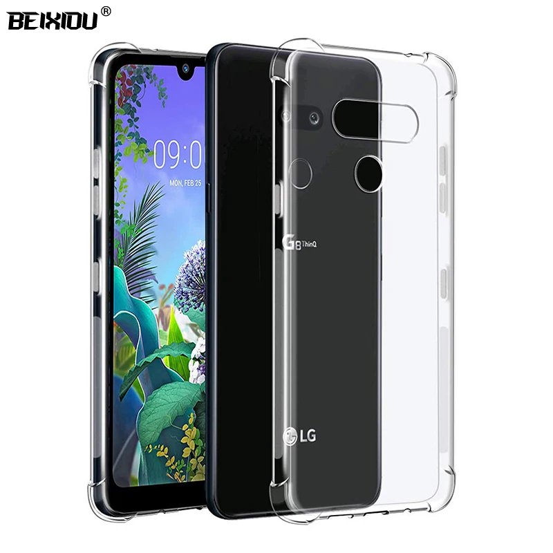 

Luxury Shockproof Silicone Phone Case For LG Q60 2019 Case Transparent Protection Back Cover for LG K12 Prime LMX525BAW