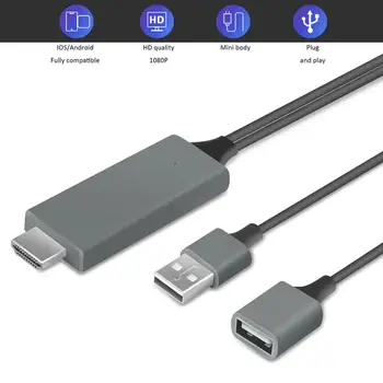 

Aux Cable Type-c To HDMI Adapter Micro USB To HDMI 1080P HD TV Adapters With Same Screen Line For Samsung Galaxy S7 / S8 Plus