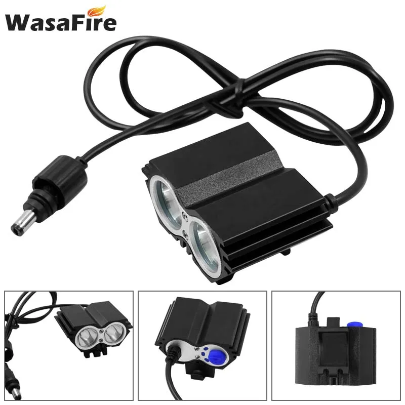 WasaFire 7000lm Bike Light 2x T6 Bicycle Headlight MTB Head Lamp