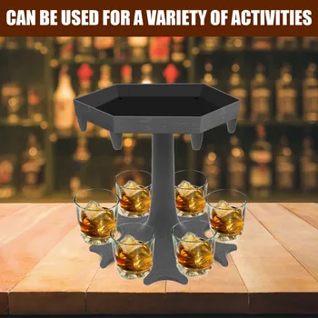 

Liquor distributor Dispenser holder party Bar tool 6 Shot fashion designer black Dispenser For Filling Liquids Beer wine divider