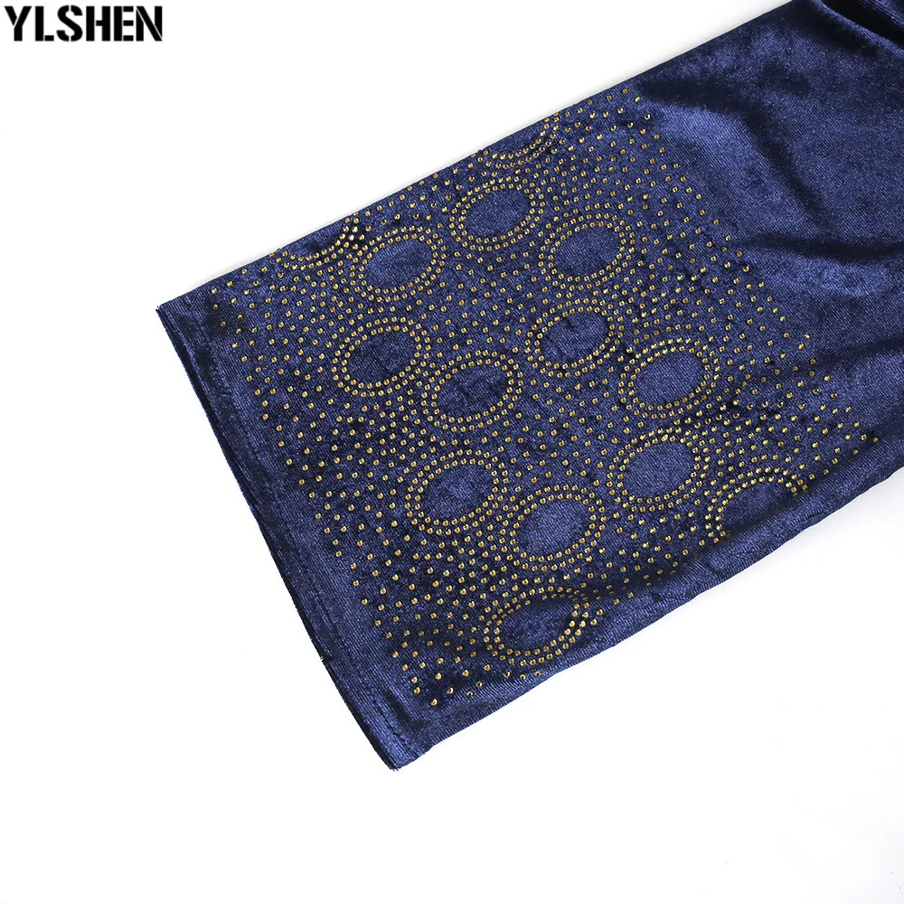 African Dresses for Women 3 Piece Set Dashiki Diamonds Tops Skirt African Clothes Bazin Broder Riche Fashion Robe Africaine Femme 53