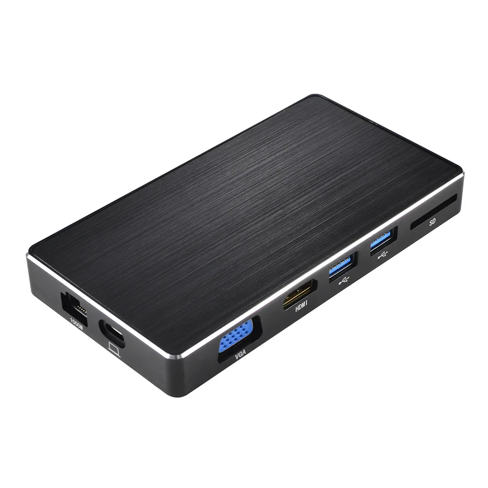 

Type-C Docking Station Expand USB Adaptor MAC Computer Adapter to hdmi vga Charging PD SD
