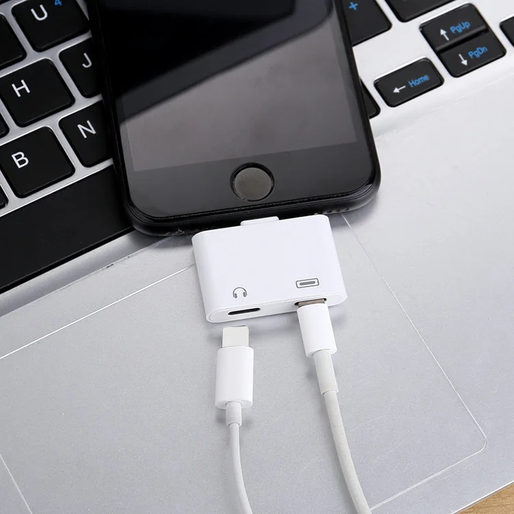 Для iPhone6/7/8/X/XS Plus двойные наушники для iPhone адаптер для Lightning разветвитель зарядный кабель IOS 12,2 для Lightning N20C