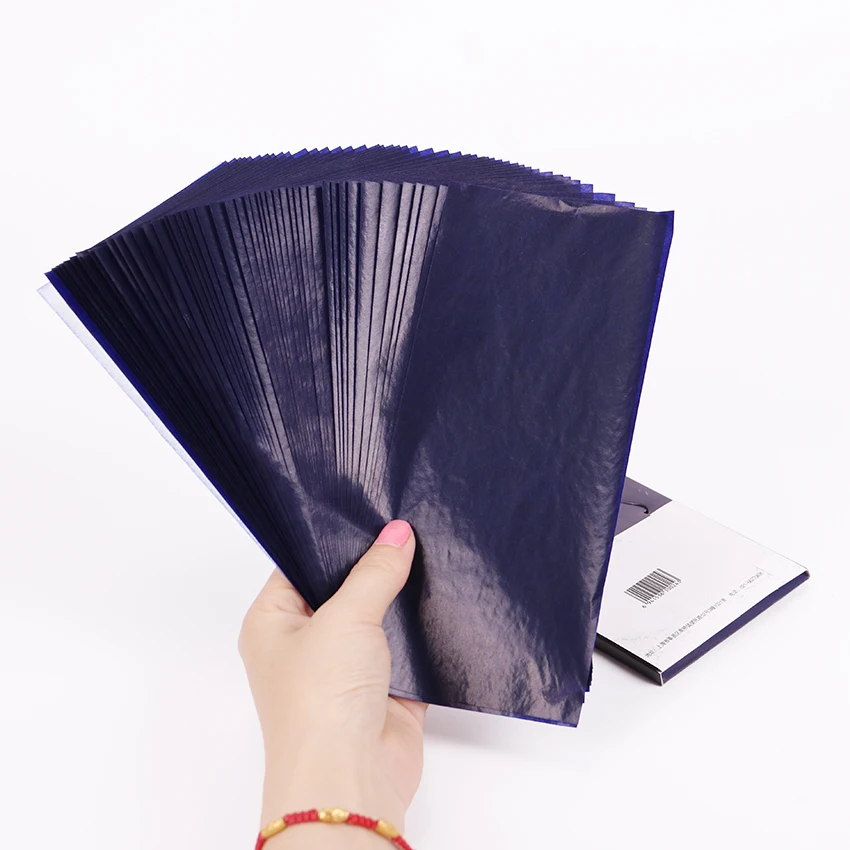 50-pieces-lot-Carbon-Paper-48K-Double-Sided-Blue-Finance-Carbon-Paper-School-Office-Stationery - 副本