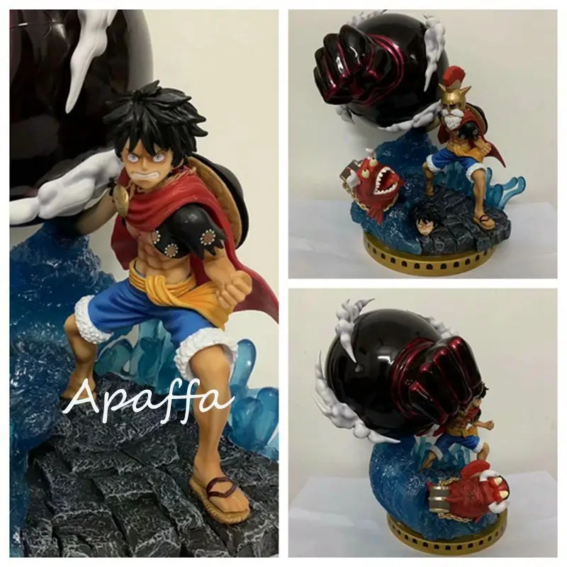 

Anime Figure Toys One Piece Competition Ground Gladiator Luffy Lucy Pvc Action Figure Toys Can Change Head Collection Model Toys