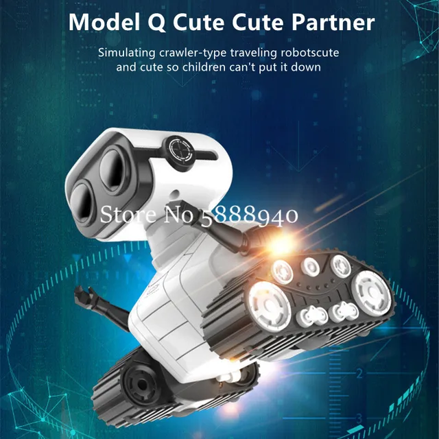 Auto Demo Crawler Design Remote Control Robot 2 Hours Cool Light Synchronous Rotation Sci-fi Modeling 4-Way Driving RC Kid Toys 2