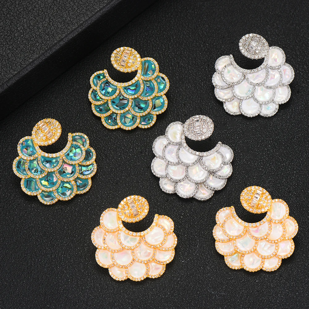 

SISCATHY Charms Womens Earrings in Jewelry Trendy Gorgeous Opal CZ Stud Earrings For Women Girlfriend Wife Jewelry Gifts