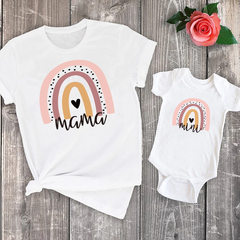 Family Matching T-shirts Summer Mother Kids Outfit