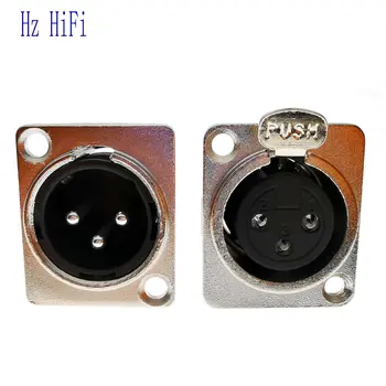 

1PCS Three-Core Male Female XLR Cannon Socket D Type Module 86 Panels For Microphone MIC Audio