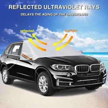 

Winter Waterproof Car Covers Car Windshield Cover Thickening Anti-frost Outdoor Glass Cover Outdoor Auto Car Accessory