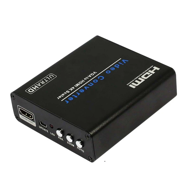 

ABKT-Vga to Hdmi 4K Scaler Audio Vga Input to Hdmi Output 4Kx2K Analog to Digital Adapter EU Plug