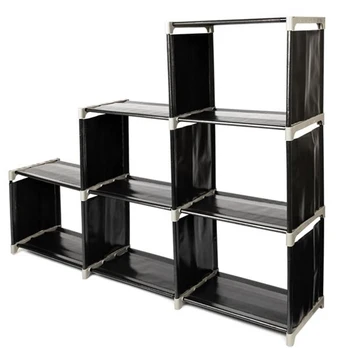 

3 Tiers Assembled Storage Shelves Multifunctional Waterproof Non-Woven Fabric Shelf Rack Kitchen Bathroom Tools 6-Check/9-Check