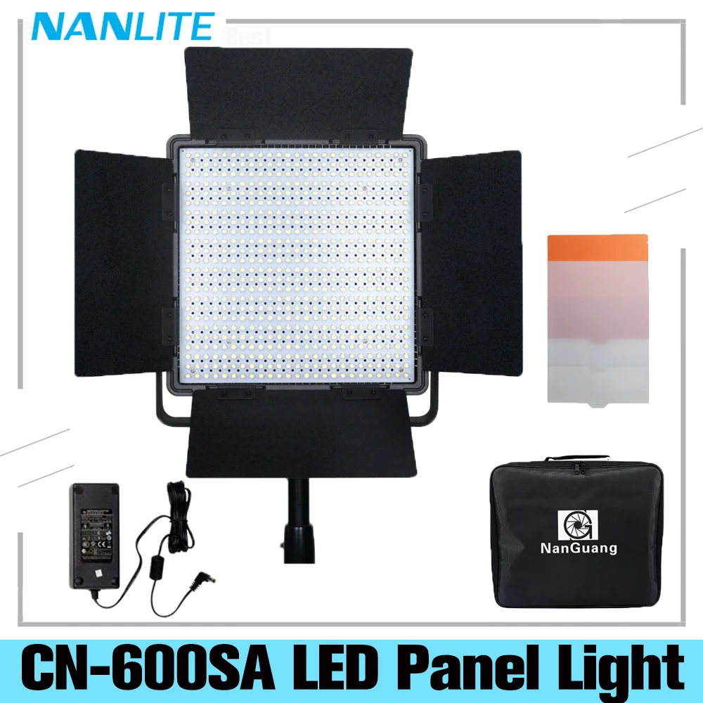 Nanguang CN-600SA 2 Filter 600 PCS Led Camera Studio Video Light Storm Fill Daynight Annular Lamp With Bags | Электроника