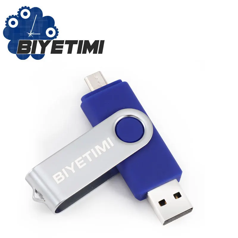 USB флеш-накопитель BIYETIMI, 128 Гб до 4 Гб, двусторонний, для мобильного телефона Android, высококачественный, с зажимом, 360 градусов, поворотный, флешка