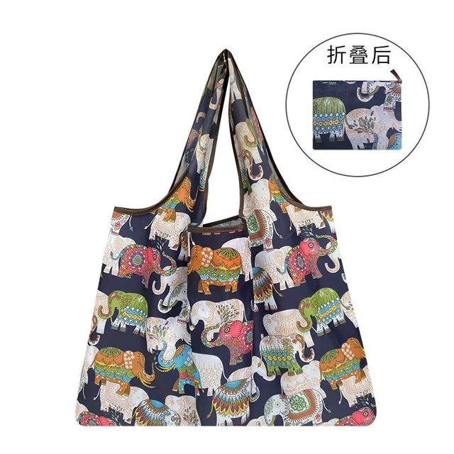 Large Reusable Grocery Store Green Shopping Bag 50 Pound Handbag Foldable Ladies Shoulder Bag Washable Handbag 2021 31015