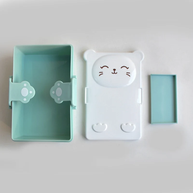 

Lunch Box Cartoon Lovely Boxes Double Layer Plastic Sandwich Lunch Boxes Food Storage Box SLC88