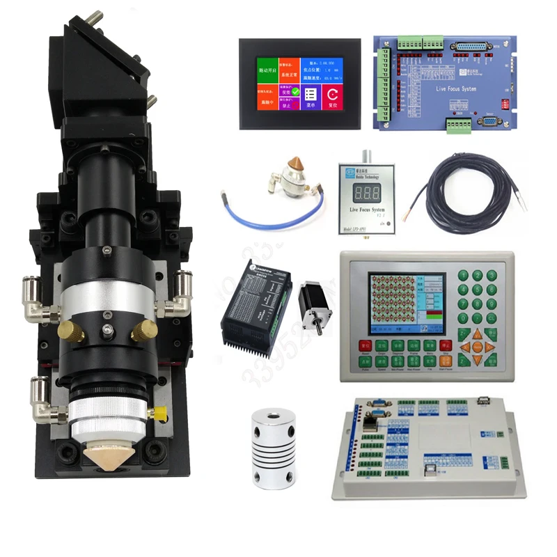 RD6332M черный автоматический фокус CO2 лазерная режущая головка набор и лазерный контроллер для резки металла и неметаллический материал