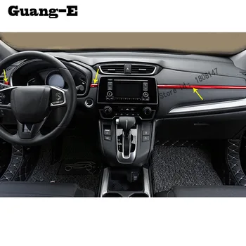 

For Honda CRV CR-V 2017 2018 2019 2020 Car Sticker Middle Co-Pilot Glove Dashboard Box Front Trim Lamp Panel Frame Parts 3pcs