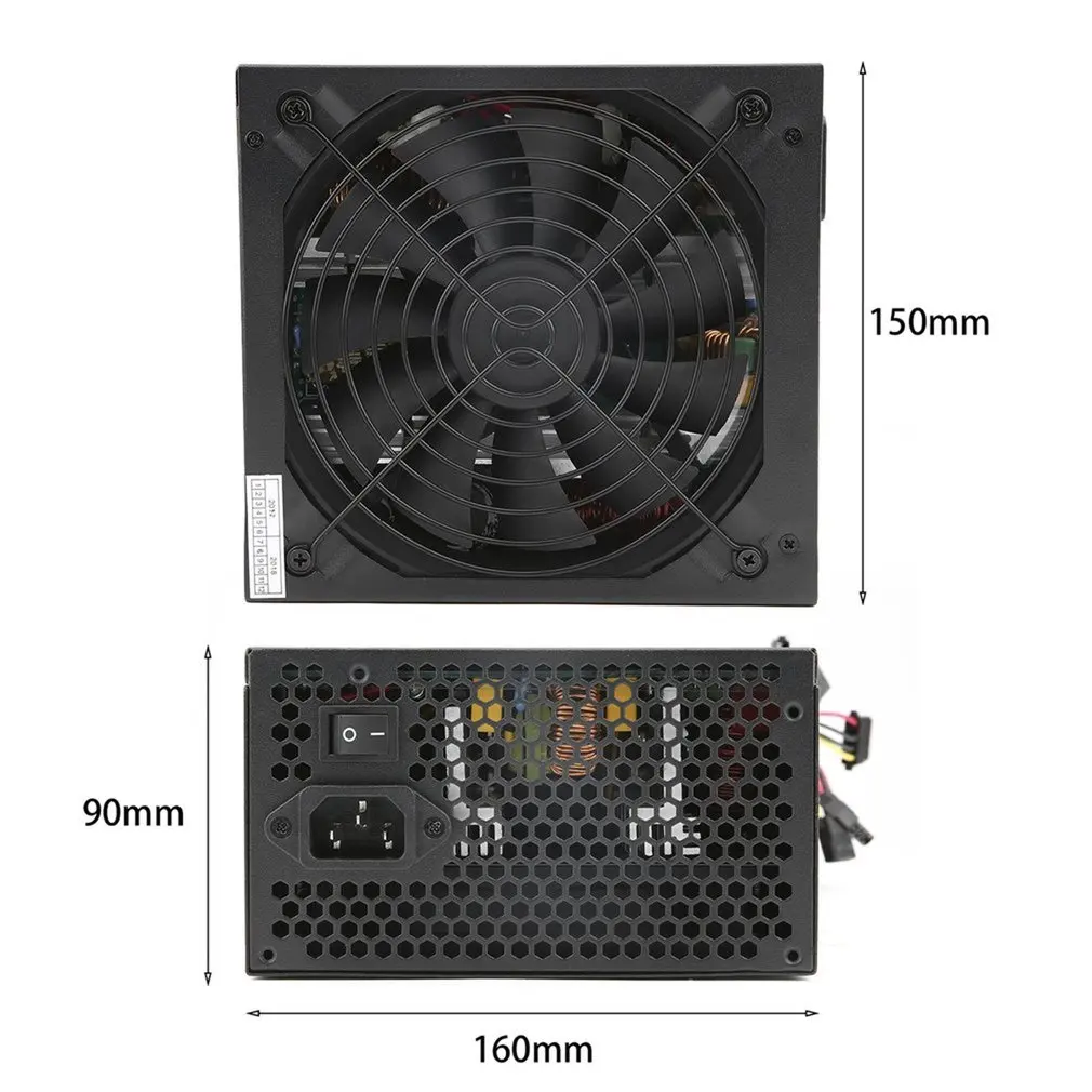1300 Вт источник питания для 6GPU Eth Rig эфириума монета Шахтерская машина с низким уровнем шума охлаждающий вентилятор
