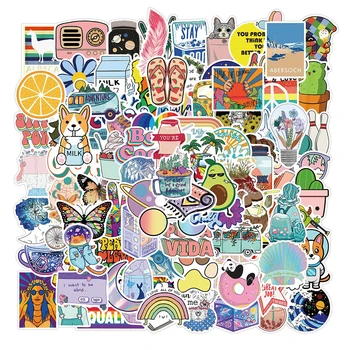

100Pcs Cute Cartoon Graffiti Anime Vinyl Laptop Stickers For Macbook/Xiaomi/Huawei Skateboard Suitcase Guitar Scrapbook Decals