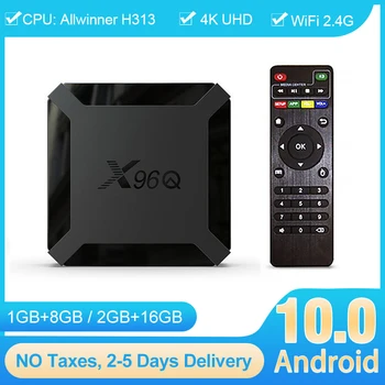 

X96 Q TV BOX Amdroid 10.0 Allwinner H313 Quad Core 1G/2G DDR3 1080P Full HD 2.4G WIFI HDMI 2.0 4K TV Smart TV BOX X96 Q
