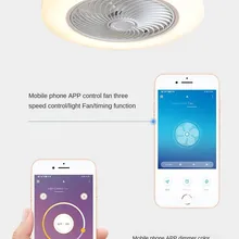 Smart ventilatore a soffitto fan con luci telecomando camera da letto decor ventilatore lampada 52 centimetri air Invisibile Lame A Scomparsa Silenzioso