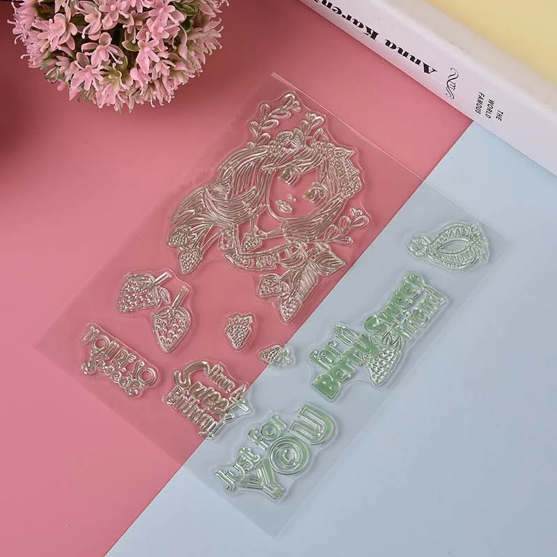 

Girls Clear Stamps for DIY Scrapbooking Card Making Transparent Decor Embossing Girl Silicone Stamps New Personalizado Frame Die