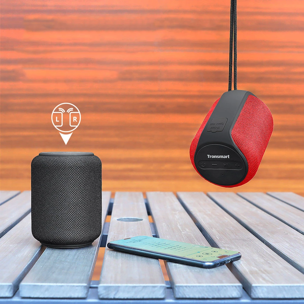 Tronsmart T6 Mini Bluetooth Speaker Wireless Portable Speaker TWS Speakers with IPX6, Voice Assistant, 24 Hours Play time