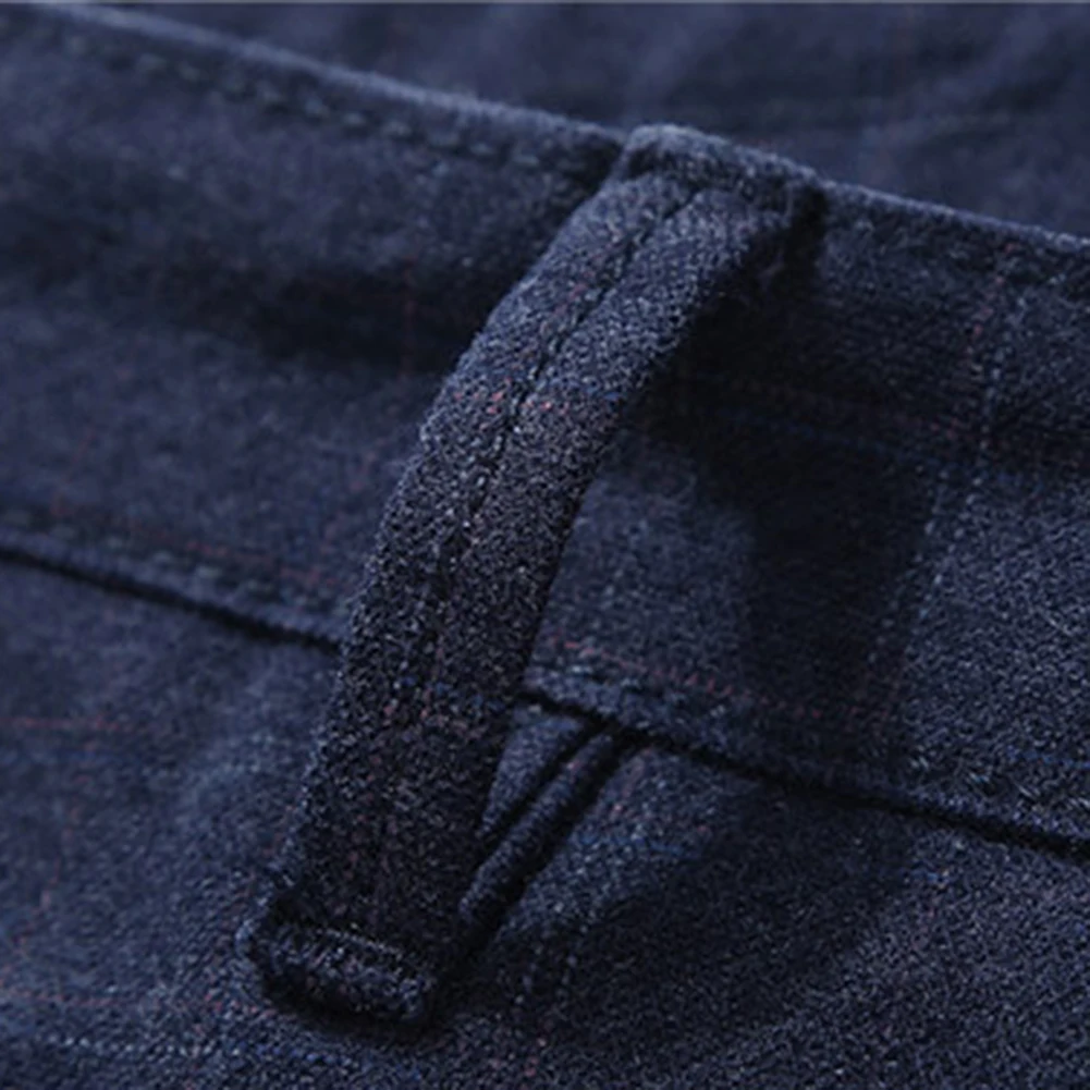 Casual Men pants Cotton Slim Pant Straight Trousers Fashion Business Solid Color Pants Men