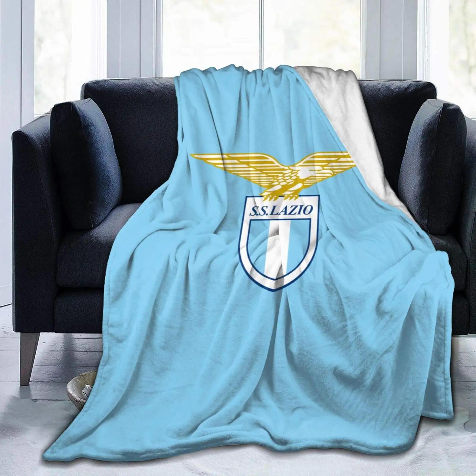Lazio-manta suave acogedora y cálida para adultos y niños, manta ligera de franela antideslizante suave, con estampado 3D, 120x150cm