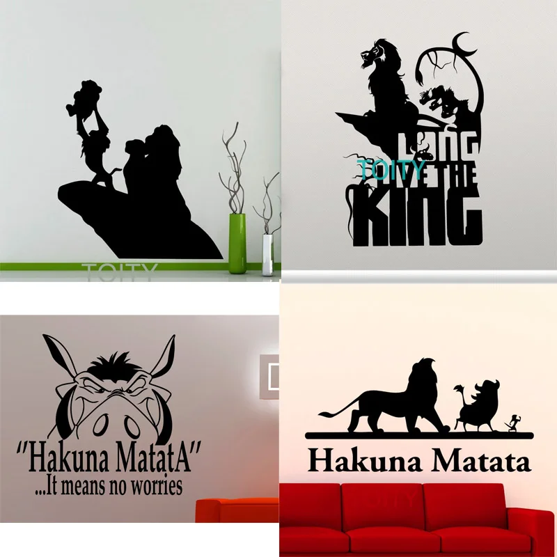 buy Lion King Simba Wall Sticker Nala Timon Pumbaa Rafiki Monkey Cartoon Vinyl Decal Home Nursery Room Interior Decorative Art Mural