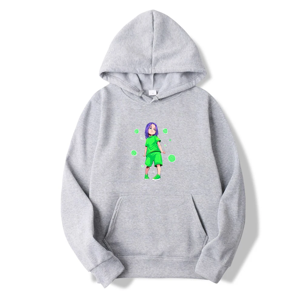 Billie Eilish/худи для мальчиков и девочек, Harajuku, трикотажная белая весенне-осенняя теплая Повседневная модная одежда для девочек
