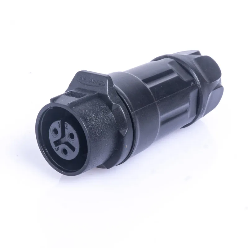 Socket M12 3 Pin водонепроницаемый разъем комплект пластиковый корпус мужской и женский промышленное уличное освещение кабель вилка и розетка - Цвет: Socket