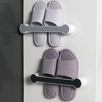 

Living Room Bathroom Shoe Storage Wall-Mounted Plastic Slippers Rack