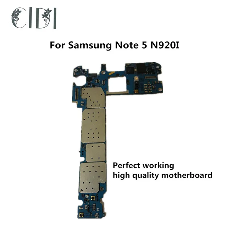 Марка CIDI используется оригинальная материнская плата для Samsung Note 5 N920I разблокированная материнская плата, логическая плата протестированная пластина