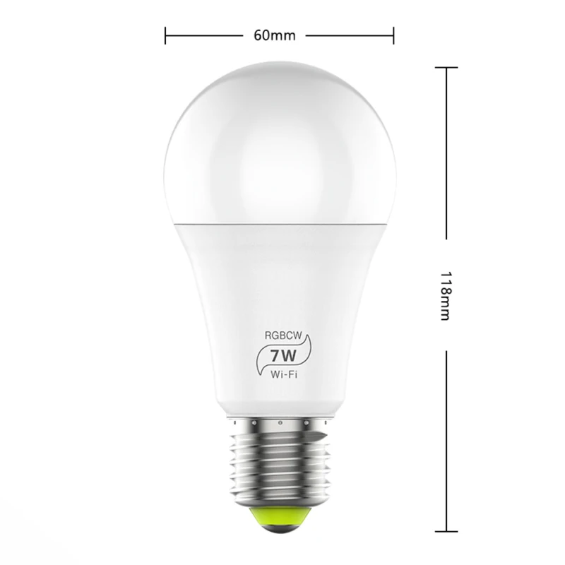 wifi смарт-лампочка светодиодный 7 Вт волшебная лампа E27 изменение цвета лампочка умное Домашнее освещение Совместимо с Alexa google Home